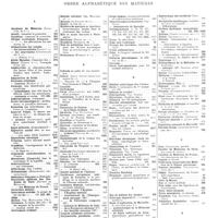 0004 - Page 3 - Tables du premier semestre 1922. Table des annexes. Ordre alphabétique des matières