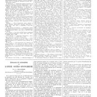 0025 - Page 21 - Travaux originaux. De la valeur du chlorure de sodium employé en solution hypertonique et à haute dose comme moyen curatif ou préventif de l'intoxication dans les occlusions du tube digestif. Par MM. A. Gosset..., Léon Binet... et D. Petit-Dutaillis... / Bibliographie / Étiologie et pathogénie de l'otite ostéo-spongieuse. Par A. Malherbe...