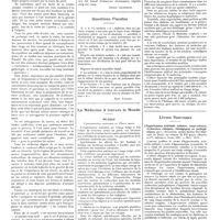 0034 - Page 30 - Chroniques, variétés et informations. La grande fatigue de la vie de l'étudiant et du médecin [André Jacquelin] / Questions fiscales [René Pinchon] / La médecine à travers le monde. Belgique / Livres nouveaux. L'hypertension artérielle solitaire ; essai critique ; recherches cliniques, étiologiques et pathogéniques, par L. Pellissier... (Masson et Compagnie, éditeurs), Paris, 1927... [L. Rivet] / Le calendrier humoristique du Mont-Dore pour 1928