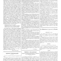 0049 - Page 45 - Chroniques, variétés et informations. Chiens et chats [Maurice Dusolier] / Intérêts professionnels / Bulletin international. Organe des Congrès internationaux de médecine et de pharmacie militaires / La médecine à travers le monde. Amérique du sud / Espagne / Russie