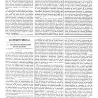 0056 - Page 52 - Travaux originaux. Travail du laboratoire d'anatomie pathologique de l'hôpital Evanghelismos d'Athènes (Professeur Jean Catsaras). Sur la pathogénie des hémorragies intestinales typhoïdiques Par M. J. Catsaras... / Mouvement médical. La pancréatite hémorragique et son mécanisme d'après les travaux récents