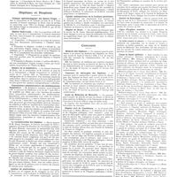 0083 - Page 79 - Chroniques, variétés et informations. Université de Paris. Clinique des maladies du système nerveux / Hôpitaux et hospices. Clinique ophtalmologique des Quinze-Vingts / Hôpital Saint-Louis / Hospice de la Salpêtrière / Commissions administratives des établissements hospitaliers / La reconstruction des hôpitaux / Institut de puériculture / Consultation de nourrissons et de préservation antituberculeuse / Laboratoire spécial de la ville de Paris / Comité anticancéreux de la banlieue parisienne / Hôpital de Brest / Concours. Médecin des hôpitaux / Concours de chirurgien des hôpitaux / Ecole de médecine de Marseille / Hôpital civil de Casablanca / Nouvelles. Distinctions honorifiques. Conseil supérieur de l'instruction publique et section permanente / Société de neurologie / Ligue d'hygiène mentale / La lutte contre le cancer / Corps de santé militaire