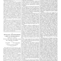 0104 - Page 100 - Travaux originaux. Participation des endothéliites artério-capillaires au syndrome de l'endocardite maligne lente. Par MM. P. Merklen et M. Wolf / La névraxite toxi-infectieuse à début par troubles mentaux décrite par M. Targowla est-elle autre chose qu'une forme clinique de la maladie de cruchet ? Par MM. Paul Pagès... et Henri Viallefont...