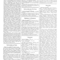 0115 - Page 111 - Chroniques, variétés et informations. Auguste Broca (1859-1924). Par Ch. Lenormant / Université de Paris. Clinique des maladies du système nerveux / Universités de province. Faculté de médecine de Marseille / Hôpitaux et hospices. Hôpital Saint-Michel / Concours. Prix de l'internat / Internat de l'hôpital Paul-Brousse / Nouvelles. Distinctions honorifiques / Société de médecine publique et de génie sanitaire / Dispensaire antivénérien de Saint-Cloud