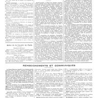 0116 - Page 112 - Chroniques, variétés et informations. Nouvelles. Ecole de psychologie / Société anatomique / Académie vétérinaire de France / Voyage médical en Espagne / Nécrologie / Actes de la faculté de Paris. Examens de doctorat. Thèses de doctorat / L'assemblée générale de l'Umfia / Renseignements et communiqués