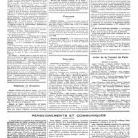 0150 - Page 144 - Chroniques, variétés et informations. Université de Paris. Physique médicale / Hôpitaux et hospices. Hospice national des Quinze-Vingts / Maison de santé départementale de Sainte-Gemmes-sur-Loire / Suppression d'un hospice / Service des enfants assistés de la Seine / Concours. Hospices d'Autun / Internat en pharmacie / Nouvelles. Distinctions honorifiques / Syndicat des médecins de la Seine / La lutte contre la trypanosomiase / IIe bal de la médecine française / Actes de la faculté de Paris. Examens de doctorat. Thèses de doctorat / Renseignements et communiqués