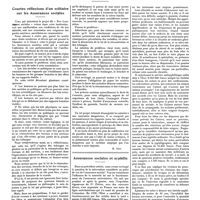 0177 - Page 171 - Chroniques, variétés et informations. Courtes réflexions d'un solitaire sur les assurances sociales / Assurances sociales et syphilis