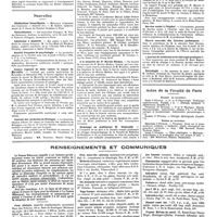 0182 - Page 176 - Chroniques, variétés et informations. Concours. Ecole vétérinaire de Lyon / Nouvelles. Distinctions honorifiques. Naturalisation / Admission à domicile / Société française de psychologie / Centre régional de lutte contre le cancer de Marseille / Amicale des médecins de Bretagne / A la mémoire du Dr Marius Michon / Hommage au professeur W. Dubreuilh / Société française d'ophtalmologie / Service social à l'hôpital / Oeuvre nouvelle des crèches parisiennes / «Journal de médecine et de chirurgie pratiques» / Nécrologie / Actes de la faculté de Paris. Examen de doctorat. Thèses de doctorat / Renseignements et communiqués