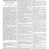 0183 - Page 177 - Travaux originaux. Sur la nature des streptocoques isolés dans certaines complications de la scarlatine. Par P. Nobécourt, René Martin et P.-R. Bize