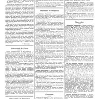 0229 - Page 223 - Livres nouveaux. Traitement des fractures par le praticien, par M. Etienne... Préface du professeur Jeanbrau... (Masson et Compagnie, Éditeurs) [P. Desfosses] / Université de Paris. Cours complémentaire de sympathologie / Collège de France / Universités de province. Faculté de médecine de Nancy / Hôpitaux et hospices. Amphithéâtre d'anatomie / Hôpital Beaujon / Hôpital Saint-Antoine / Hospital de la Sta. Cruz y S. Pablo de Barcelona / Concours. Médecin des hôpitaux / Chirurgien des hôpitaux / Assistance médicale à domicile / Assistance médicale en Indochine / Nouvelles. Distinctions honorifiques / U.M.F.I.A / Association des médecins de la Seine / Bal de la médecine française / Journées médicales de Bruxelles