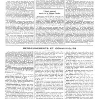 0230 - Page 224 - Nouvelles. Journées médicales de Bruxelles / Nécrologie / L'assemblée générale de l'oeuvre nouvelle des crèches parisiennes / L'appui maternel auprès de la clinique Tarnier / Renseignements et communiqués