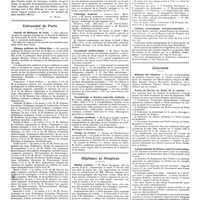 0245 - Page 239 - Chroniques, variétés et informations. Livres nouveaux. Nouveau traité de pathologie interne, tome II (première partie) : Maladies du foie et des voies biliaires. Maladies du pancréas. Maladies de la nutrition. Intoxications, par M. A. Laffitte..., avec la collaboration de MM. P.-A. Carrié et A. Leblanc... (G. Doin et Compagnie, éditeurs). Paris, 1928... [L. Rivet] / Université de Paris. Faculté de médecine de Paris / Clinique médicale de l'Hôtel-Dieu / Pathologie médicale / Psychiatrie médico-légale / Parasitologie et histoire naturelle médicale / Physique médicale / Collège de France / Hôpitaux et hospices. Hôpital Laennec / Clinique eumorphique anti-glossoptosique / Concours. Médecin des hôpitaux / Ecoles du service de santé de la marine / Comité national de défense contre la tuberculose / Bureau municipal d'hygiène de Vannes