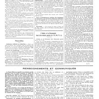 0278 - Page 272 - Chroniques, variétés et informations. Concours. Hôpital-hospice de Saint-Germain-en-Laye / Service quarantenaire d'Egypte / Nouvelles. Assistance médicale en Indochine / Société de graphologie / Association syndicale des biologistes pharmaciens / IIe Congrès des sociétés françaises d'oto-neuro-ophtalmologie / Cours d'enseignement pratique des techniques de laboratoire. Au laboratoire d'analyses médicales de la rive gauche / Nécrologie / L'Italie et la Roumanie font désormais partie de l'U.M.F.I.A / Renseignements et communiqués