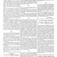 0290 - Page 284 - Petites cliniques de «la presse médicale». N° 23. Abcès amibien autochtone du lobe gauche du foie. Par Marcel Faure-Beaulieu... / Traitement des infections périmétrosalpingiennes [G. Métivet] / Pour réduire la dose d'anesthésique dans les anesthésies chirurgicales générales