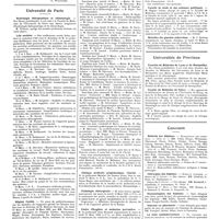 0293 - Page 287 - Chroniques, variétés et informations. Livres nouveaux. Sémiologie urinaire, par O. Mercier... (A. Legrand, éditeur), Paris, 1927 [G. Wolfkomm] / Université de Paris. Hydrologie thérapeutique et climatologie / Lois sociales / Hôpital Cochin / Clinique médicale propédeutique, Charité / Pathologie chirurgicale / Chaire d'hygiène et médecine préventive / Clinique thérapeutique / Faculté de droit et des sciences politiques / Maladies des glandes endocrines / Universités de province. Facultés de médecine de Lyon et de Montpellier / Faculté de médecine de Nancy / Concours. Médecin des hôpitaux / Chirurgien des hôpitaux / Stomatologiste des hôpitaux / Internat en pharmacie / La lutte antituberculeuse