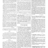 0308 - Page 302 - Chroniques, variétés et informations. Intérêts professionnels / La médecine à travers le monde. Brésil / Espagne / Tunisie / Les médecins étrangers à Paris / Livres nouveaux. Traité d'urologie, par G. Marion... (Masson et Compagnie, éditeurs) [Ch. Lenormant] / Face à la vie. Histoire d'une nativité, par M. Albert Nast... (Les Arts et le Livre...), Paris / La dermatologie en clientèle, par M. Gougerot... (Maloine, éditeur) / Le rôle protecteur et curatif de la peau vis-à-vis de l'organisme (ésophylaxie), par M. Hoffmann... (Karger, éditeur), Berlin...