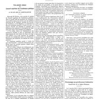 0323 - Page 317 - Chroniques, variétés et informations. Une grande séance au conseil supérieur de l'assistance publique. La fin des abus de l'hospitalisation / Hommage au professeur Calmette. Grand-croix de la légion d'honneur