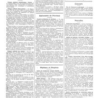 0325 - Page 319 - Chroniques, variétés et informations. Livres nouveaux. L'année psychologique, par H. Piéron... (Alcan, éditeur)... [M. Nathan] / Université de Paris. Clinique médicale propédeutique, Charité / Clinique médicale Saint-Antoine / Clinique médicale des enfants / Anatomie médico-chirurgicale et technique opératoire / Universités de province. Faculté de médecine de Bordeaux / Hôpitaux et hospices. Centre de prophylaxie mentale infantile / Hôpital Beaujon / Hôpital maritime de Berck / Un hôpital grec à Paris / Concours. Prix de l'internat en pharmacie / Nouvelles. Distinctions honorifiques / Institut de médecine vétérinaire exotique / Ier Congrès international d'oto-rhino-laryngologie / Société internationale de recherches contre la tuberculose et le cancer