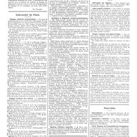 0341 - Page 335 - Chroniques, variétés et informations. Livres nouveaux. Précis de coprologie clinique, par René Gaultier. Préface de M. Le professeur Albert Robin... (J-B. Baillière et fils), Paris... [Ph. Pagniez] / Université de Paris. Clinique médicale propédeutique / Clinique médicale des enfants / Clinique médicale, Beaujon / Technique et diagnostic anatomo-pathologiques / Muséum d'histoire naturelle / Universités de province. Faculté de médecine d'Alger / Faculté de médecine de Lille / Concours. Chirurgien des hôpitaux / Asiles publics d'aliénés / Hospice national des Quinze-Vingts / Médecin de la ville de Tanger / Nouvelles. Naturalisation / Admission à domicile / XXIIIe réunion de l'association des anatomistes