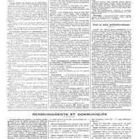 0374 - Page 368 - Chroniques, variétés et informations. Nouvelles. Médecins de l'assistance en Nouvelle-Calédonie / Voyage médical de pâques sur la Côte d'Azur / Les journées médicales et vétérinaires marocaines / Cours d'enseignement pratique des techniques de laboratoire (Laboratoire d'analyses médicales de la rive gauche) / Nord-Médical / Nécrologie / Pour la lutte antituberculeuse / Renseignements et communiqués