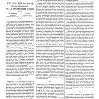0423 - Page 417 - Travaux originaux. L'épreuve de l'hyposulfite de soude pour la détermination de la perméabilité rénale. Par MM. G. Humbert... et F. Finck...