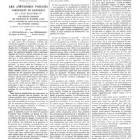 0503 - Page 497 - Travaux originaux. Travail de la clinique chirurgicale de la Salpêtrière (Professeur A. Gosset). Les anévrismes poplités compliqués de gangrène et leur traitement avec quelques remarques sur l'importance du microbisme latent dans la pathogénie des complications évolutives des anévrismes artériels. (A propos d'une observation personnelle). Par MM. D. Petit-Dutaillis... et Dan Théodoresco...