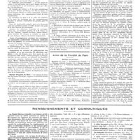 0534 - Page 528 - Chroniques, variétés et informations. Nouvelles. Journées thermales, climatiques et touristiques des Vosges / Cours d'enseignement pratique des techniques de laboratoire / Commission de révision du guide-barème des invalidités en ce qui concerne les affections oculaires / Bureau d'hygiène de Metz / La limite d'âge des médecins des hôpitaux / Service de santé des colonies / Corps de santé militaire / Nécrologie / Actes de la faculté de Paris. Examens de doctorat / Thèses de doctorat / Le IXe salon des médecins / Renseignements et communiqués