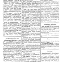 0565 - Page 559 - Chroniques, variétés et informations. Université de Paris. Hygiène et clinique de la première enfance / Universités de province. Faculté de médecine de Bordeaux / Faculté de médecine de Strasbourg / Hôpitaux et hospices. Hôpital Saint-Joseph / Hospices civils de Brest / Concours. Médecin de l'assistance médicale / Ecole de médecine de Marseille / Nouvelles. Distinctions honorifiques / En l'honneur de M. Nicolle / Congrès de radiologie de la Nouvelle-Orléans