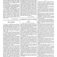 0595 - Page 589 - Chroniques, variétés et informations. Félix Lagrange [Nécrologie] [F. De Lapersonne] / Marc Landolt [Nécrologie] [F. de Lapersonne] / La médecine à travers le monde. Belgique / Portugal / Correspondance. A propos de la toxicité du cyanure de mercure