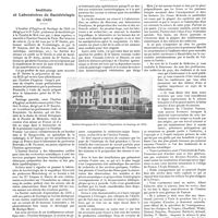 0611 - Page 605 - Chroniques, variétés et informations. Instituts et laboratoires de bactériologie du Chili