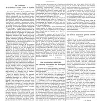 0739 - Page 733 - Chroniques, variétés et informations. La conférence de la défense sociale contre la syphilis / Une excursion médicale au champ d'aviation du Burget / Le médecin inspecteur général Jacob [J.-L. Faure]