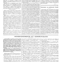 0838 - Page 832 - Chroniques, variétés et informations. Actes de la faculté de Paris. Examens de doctorat / Thèses de doctorat / Le pavillon des lépreux à l'hôpital Saint-Louis / Hommage au professeur Cunéo / Renseignements et communiqués