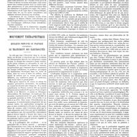 0844 - Page 834 - Travaux originaux. Sur l'inconstance de l'intradermo-réaction cholestérinée au cours des affections hépatiques et particulièrement de la lithiase. Par MM. M. Loeper, M.-E. Binet et A. Lemaire / Mouvement thérapeutique. Quelques principes de pratique concernant le traitement des électrocutés