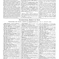 0873 - Page 863 - Chroniques, variétés et informations. La statue de Vulpian / Actes de la faculté de Paris / Examen de doctorat / Thèses vétérinaires / Thèses de doctorat / Enseignement médical de Paris / Programme des cours, leçons et conférences du 6 au 11 juillet 1928