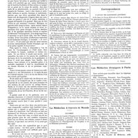 0887 - Page 877 - Chroniques, variétés et informations. Ed. Enriquez [Nécrologie] [Gaston Durand ; P.-A. Carrié] / Société française d'histoire de la médecine. 2 juin 1928 / La médecine à travers le monde. Colombie / Écosse / Correspondance. A propos des pansements gastriques [G. Tissot] / Les médecins étrangers à Paris