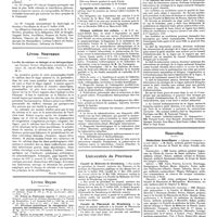 0920 - Page 910 - Chroniques, variétés et informations. La médecine à travers le monde. Espagne / Suède / Livres nouveaux. Le rôle du calcium en biologie et en thérapeutique, par Georges Boinot (Expansion scientifique française)... [Henri Vignes] / Livres reçus / Université de Paris. Bibliothèque de la faculté de médecine / Agrégation de médecine / Clinique médicale des enfants / Universités de province. Faculté de médecine de Strasbourg / Faculté de pharmacie de Strasbourg / Diplôme d'hygiène de l'université de Lyon / Concours. Ligue nationale française contre le péril vénérien / Nouvelles. Distinctions honorifiques
