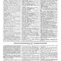 0922 - Page 912 - Chroniques, variétés et informations. Enseignement médical de Paris. Programme des cours, leçons et conférences du 19 au 22 juillet 1928 / Renseignements et communiqués