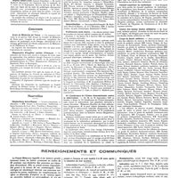 0954 - Page 944 - Chroniques, variétés et informations. Hôpitaux et hospices. Hôpital Saint-Michel / Hôpital Saint-Louis / Concours. Ecole de médecine de Tours / Dispensaire d'hygiène sociale d'Alençon / Nouvelles. Distinctions honorifiques / Naturalisation / Professeurs sans chaire / XIIIe Congrès international de physiologie / VIe conférence de l'union internationale contre la tuberculose / Conseil supérieur de statistique / Centre des hautes études militaires / Corps de santé militaire / Renseignements et communiqués