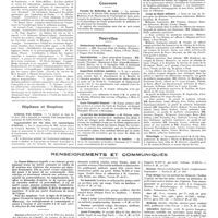 1098 - Page 1088 - Chroniques, variétés et informations. Universités de province. Liste des thèses soutenues devant la faculté de médecine de Montpellier pendant l'année 1927-1928 / Hôpitaux et hospices. Création d'un hospice / Augmentation des lits dans les sanatoriums d'enfants / Concours. Faculté de médecine de Lyon / Nouvelles. Distinctions honorifiques / Naturalisation / Inspection médicale scolaire / Ecole Théophile Roussel / Le service des incinérations / Conférence internationale de la lumière / Bureau municipal d'hygiène d'Auxerre / Corps de santé militaire / Nécrologie / Renseignements et communiqués