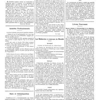 1160 - Page 1150 - Chroniques, variétés et informations. La conférence internationale du cancer de Londres (16-20 juillet 1928) / Intérêts professionnels / Rate et hématopoièse [E. Gley] / La médecine à travers le monde. Belgique / Mexique / Russie / Livres nouveaux. Manuel clinique et thérapeutique de la diphtérie, par MM. P. Lereboullet... et C. Boulanger-Pilet... (J-B. Baillière et fils, éditeurs). – Paris, 1928...