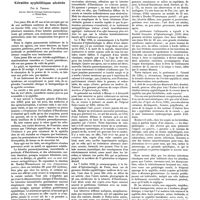 1189 - Page 1179 - Petites cliniques de «la presse médicale». N° 49. Kératite syphilitique ulcérée. Par A. Terson...