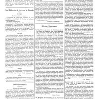 1192 - Page 1182 - Chroniques, variétés et informations. Variétés. Pigmentations cervicales «en coulées» ou «en breloques». Rôle de l'eau de Cologne / La médecine à travers le monde. Belgique / Bolivie / Russie / Correspondance. L'avion de sauvetage [Foveau de Courmelles] / Livres nouveaux. Cardiopathies et grossesse ; le rétrécissement mitral dans ses rapports avec l'état puerpéral, par J. Séjourné... (Gaston Doin et Compagnie, éditeurs)... [Henri Vignes] / Die methodik der fermente, par C. Oppenheimer et L. Pincussen... (G. Thieme, éditeur), Leipzig, 1927... [P.-L. Marie] / Quimioterapia de la tuberculosis, par le Dr Luis Saye... (Espasa-Calpe S.A.), Madrid, 1927