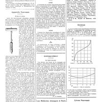 1272 - Page 1262 - Chroniques, variétés et informations. Le XXIe V.E.M. à Vichy / Appareils nouveaux. Evide-col utérin / La médecine à travers le monde. Suisse / Russie / Correspondance. Le fluide humain [Dr de Lorgeril] / Les médecins étrangers à Paris / Erratum / Livres nouveaux. Le terrain dans les maladies, par le Dr J. Héricourt... (Ernest Flammarion, éditeur). Paris...