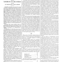 1281 - Page 1271 - Travaux originaux. Travail de l'institut du cancer de la faculté de médecine de Paris. Contribution à l'étude bactériologique des états infectieux surajoutés dans le cancer du col de l'utérus. Par MM. Ch. Grandclaude et Marcel Liégeois