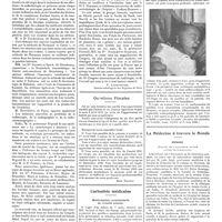 1367 - Page 1357 - Chroniques, variétés et informations. IIe Congrès international de radiologie (Stockholm, 23-27 juillet 1928) / Questions fiscales [René Pinchon] / Curiosités médicales. Malformation exceptionnelle de l'oreille externe / La médecine à travers le monde. Espagne