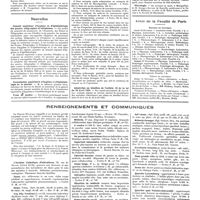 1370 - Page 1360 - Chroniques, variétés et informations. Concours. Médecin inspecteur d'hygiène / Nouvelles. Conseil supérieur d'hygiène et d'épidémiologie des postes, télégraphes et téléphones / Commission supérieure d'hygiène et d'épidémiologie de la marine / Frais de justice / Admission au bénéfice de l'article 18 de la loi du 26 avril 1924 / Ligue nationale française contre le péril vénérien / Service de santé de la marine / Nécrologie / Actes de la faculté de Paris. Examens de doctorat / Thèses de doctorat / Renseignements et communiqués