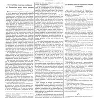 1383 - Page 1373 - Chroniques, variétés et informations. Spécialités pharmaceutiques et médecine avec tiers payant / Les derniers jours du dispensaire français à Stamboul