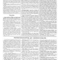 1402 - Page 1392 - Chroniques, variétés et informations. Concours. Internat / Médecin inspecteur d'hygiène / Nouvelles. Conseil supérieur d'hygiène et d'épidémiologie de l'administration des postes, télégraphes et téléphones / Ligue nationale française contre le péril vénérien / Les médecins de Toulouse à Paris / Visiteuses d'hygiène maternelle et infantile de l'Université de Paris / Congrès international de médecine tropicale et d'hygiène / Corps de santé militaire / Service de santé de la marine / Corps de santé des troupes coloniales / Nécrologie / Renseignements et communiqués