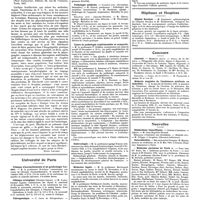 1417 - Page 1407 - Chroniques, variétés et informations. Livres nouveaux. Les plantes médicinales et leurs propriétés, par Ph. Eberhardt... (Paul Lechevalier, éditeur...), Paris, 1927 [Henri Leclerc] / Université de Paris. Clinique d'accouchements et de gynécologie Tarnier / Clinique urologique / Thérapeutique / Pathologie médicale / Cours de pathologie expérimentale et comparée / Embryologie / Médecine légale / Hôpitaux et hospices. Hôpital Beaujon / Concours. Internat / Médecin stagiaire de l'assistance médicale en Indochine / Nouvelles. Distinctions honorifiques / Naturalisation / «Médecins parisiens de Paris»