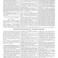 1418 - Page 1408 - Chroniques, variétés et informations. Nouvelles. Société des amis de l'internat en médecine des hôpitaux de Paris / Actes de la faculté de Paris. Examens de doctorat / Thèses de doctorat / La réunion de l'U.M.F.I.A / Renseignements et communiqués